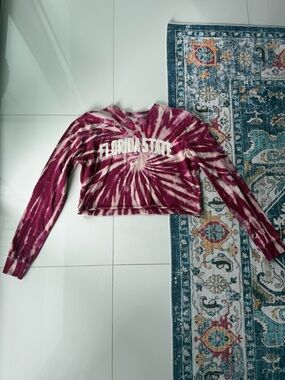 Nike FSU Tie-Dye Cropped T-Shirt
